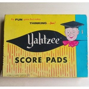 VINTAGE YAHTZEE SCORE PADS 1956 LOWE